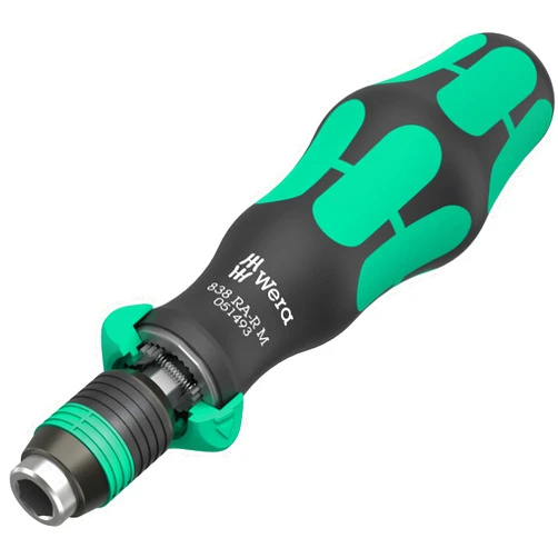 WERA - 05051493001-838 RA-R M Bitholding Screwdriver with Ratchet functionality, 1/4