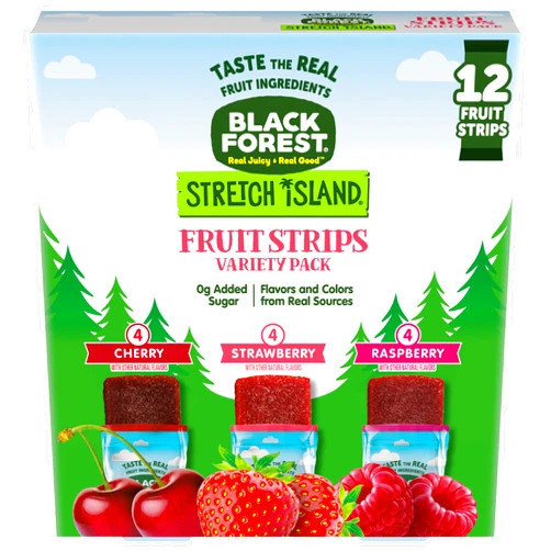 Black Forest Stretch Island Fruit Strips Variety Pack, 12 Count