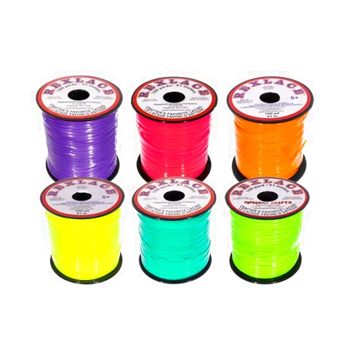 Craft County Rexlace Multicolor Bundle Packs – 100 Yards of Each Color (Neon)