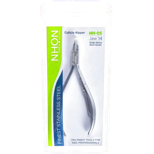 NHON Nh-05 single spring lap joint stainless steel cuticle nipper w/medium handle jaw 14