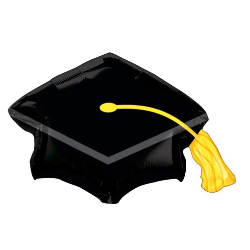 amscan Black Grad Cap Mylar Party Foil Balloon, 31