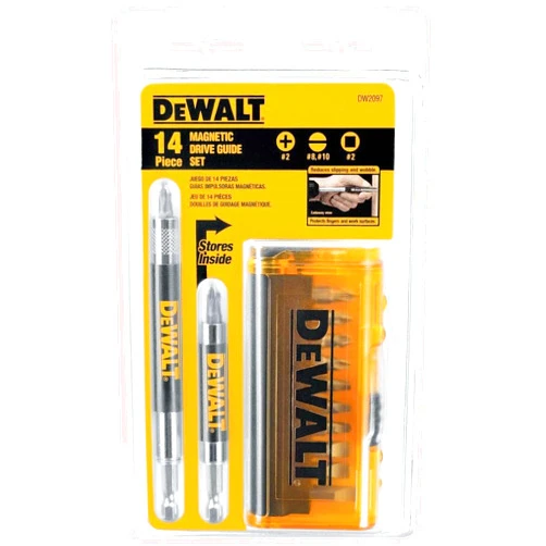 DEWALT Screwdriver Bit Set, Magnetic Drive Guide, 14-Piece (DW2097CS), Pack of 1
