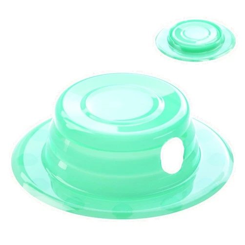 Tucana Bathtub Overflow Drain Cover, Adds Inches of Water for Leisure Bath, Strong Suction Cups Seal for Bathtub Drain Stopper, 6” Diameter Clear…