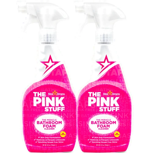 Stardrops - The Pink Stuff - The Miracle Bathroom Foam Cleaner 750ml 2-Pack Bundle