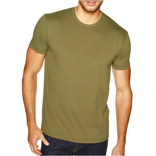 Next Level Apparel Next Level Men's Premium Fitted Sueded Crew, Military Green, Small