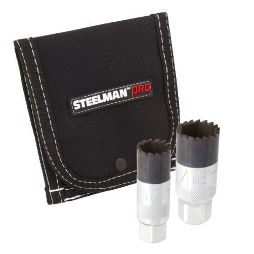 STEELMAN PRO 79996 2-Piece 3/8-Inch Drive Spark Plug Socket Set, 5/8 and 13/16-Inch Sizes