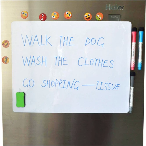 Angledian 12 X 17 Inch Magnetic Refrigerator Dry Erase Board: Erasability with Pet Film, Great for Fridge