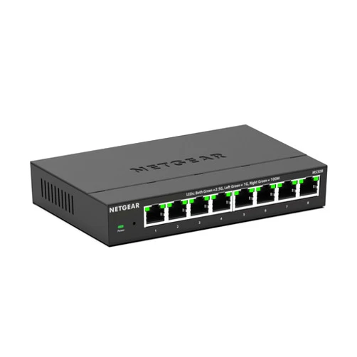 NETGEAR 8-Port 2.5GB Switch - Multi-Gigabit Ethernet Unmanaged Essentials Network Switch (MS308) - 8 x 1G/2.5G - Desktop or Wall Mount - Limited 3 Year Protection