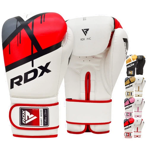 RDX Boxing Gloves EGO, Sparring Muay Thai Kickboxing MMA Heavy Training Mitts, Maya Hide Leather, Ventilated, Long Support, Punching Bag Workout Pads, Men Women Adult 8 10 12 14 16 oz