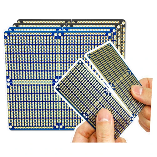 ElectroCookie PCB Prototype Board, Snappable Strip Board with Power Rails for Electronics Projects Compatible for DIY Arduino Soldering Projects, Gold-Plated, 3.8