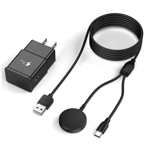 DelTucci 2 in 1 Samsung Watch Charger 6.6FT/2M Galaxy Watch Charger Cable with 18W USB A Fast Charger Power Adapter Plug for Samsung Galaxywatch Ultra/7/FE/6/5/4,Galaxy S24/S23/S22,Fold 6/5,Flip 6/5,Buds,Tab
