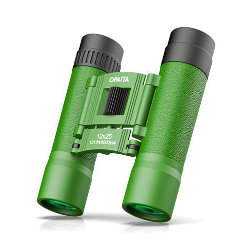 Opaita 12X25 Compact Binoculars for Kids Bird Watching - Opaita Small Folding Binocular for Adults - Mini High Powered Binocular Lightweight Easy Focus Binoculars for Travel Hunting