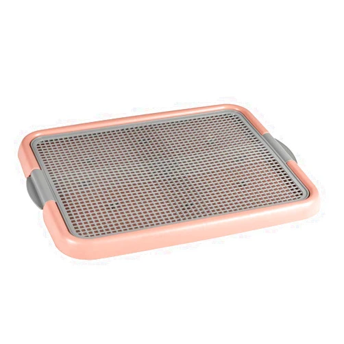 Alpha Dog Series Indoor Dog Potty Training Toilet Tray Pad Holder for Small & Medium Dogs – Easy Clean, Leak-Proof, Portable & Durable (Pink)