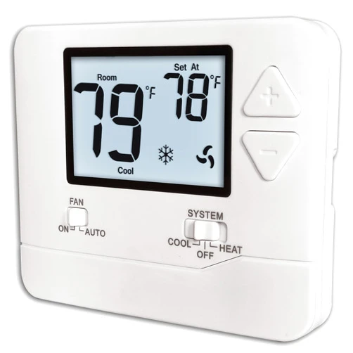 Heagstat Non-Programmable Thermostats for Home Conventional Single-Stage Systems, up to 1 Heat/ 1 Cool (with White Backlight)
