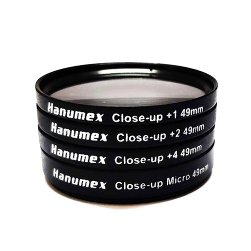 Hanumex 49mm Close-Up Filter Set (+1, 2, 4 and +10 Diopters) Magnification Kit for Canon EF 50mm f/1.8 STM Lens