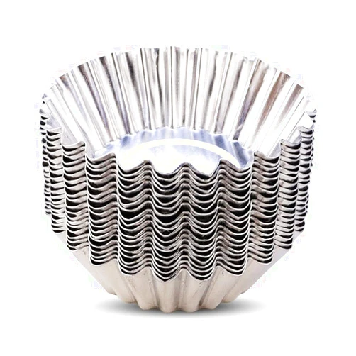 JOGILBOY 20 Pcs Disposable Aluminum Foil Egg Tart Molds Mini Pie Tins Pans and Tinfoil Cupcake Cake Cookie Liner Baking Cup Molder for Baking Supplies Making Tarts Quiche Pie Chocolate Pudding