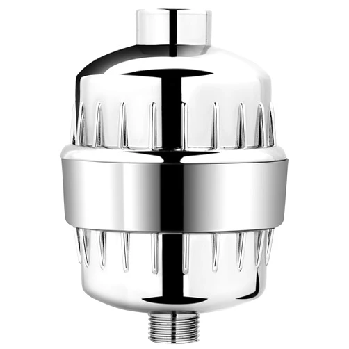 AquaBliss High Output Universal Shower Filter with Replaceable Multi-Stage Filter Cartridge – Transform Itching, Eczema & Acne into Glowing Hair, Nails & Skin Fast - Chrome (SF220)
