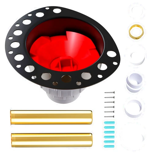 Tiskgg Freestanding Tub Drain Kit, Free Standing Bathtub Drain Kit with PVC Plastic Adapter and Brass Tail Pipes, Fits with 1½'' Male,1½'' Female or 1½'' Threaded Stand Alone Tub Drain