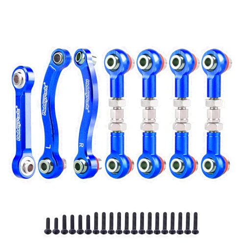 Hobbypark Metal Turnbuckle Aluminum Camber Links Toe Links with Rod Ends Steering Linkage Set for Traxxas 1/18 LaTrax Teton Upgrades Desert Prerunner, Replace 7636 (Navy Blue)
