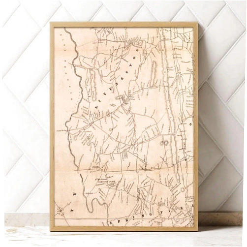 MG Global Historical Poster of Old Livingston 1850 Northfield Centreville New Jersey Essex County| 11x17 12x18 16x24 24x36 Unframed Print Wall Art for Gift | Vintage Antique Home Office Decor
