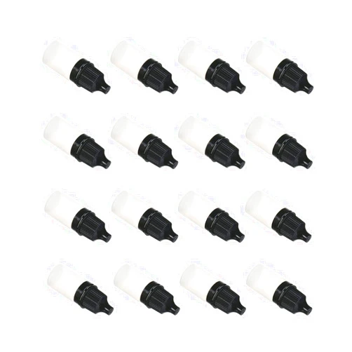 Othmro 0.2oz PE Lab Eye Plastic Dropper Bottles 50pcs, 5ml Squeezable Eye Liquid Dropper Thin Mouth Via of Liquid Sample Seal Storage Bottle with Childproof Black Cap