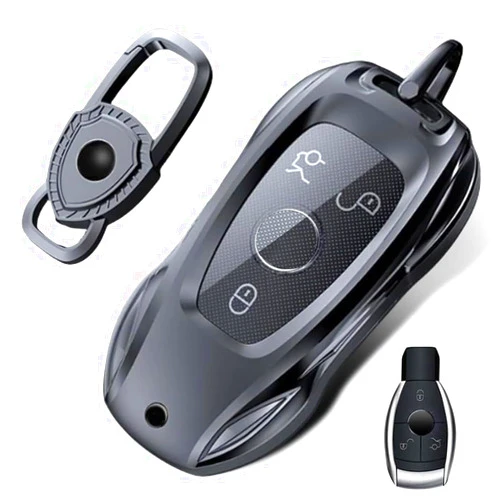 HANSTRONG GEAR Remote Car Key Fob Metal Case Cover Protection Holder Protector Shell Accessories Fit Mercedes Benz
