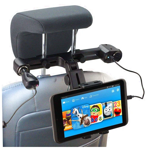 Navitech USB Port 4.2A headrest Mount with Integrated car Charger Compatible with MARVUE M10 10.1