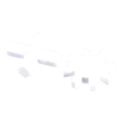 MECCANIXITY Magnetic Stirrer Mixer Stir Bar Rod Cross/Gear Shape Coating Magnet White for Laboratory 2in1 Set