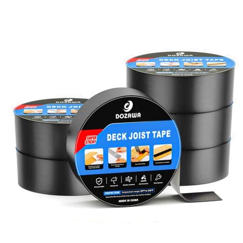 DOZAWA Joist Tape for Decking, 2''×50' Butyl Deck Joist Tape 6 Pack, Weather-Resistant Waterproof Seal Anticorrosive Deck Tape Joist for Wood Decks Beams Roof