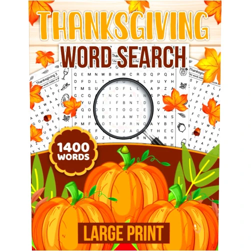 Martself Thanksgiving Word Search for Adults: Thanksgiving Word Searches in Large Print for Adults with Solutions 1400+ word for Adults Seniors Teens