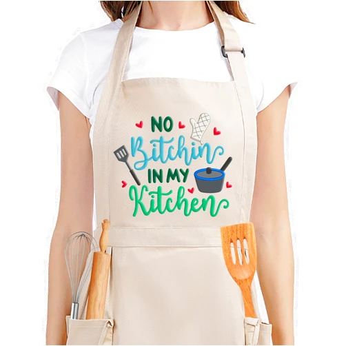 Fairy's Gift Funny Cooking Aprons for Women, Embroidered Womens Apron, Cute Kitchen Apron for Cooking Baking, Thanksgiving, Christmas, Birthday Cooking Gifts for Women Mom Wife Grandma Baker Chef