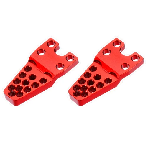 MECCANIXITY 2Pcs RC Car Shock Absorber Mount CNC Metal Mount Adjust Height Angle Stand for 1/10 Crawler Cars SCX10 90046 D90 D110 RC Crawler Car Truck Models, Red