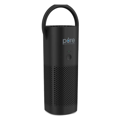 Pure Enrichment PureZone Mini Portable Air Purifier - Cordless True HEPA Filter Cleans Air & Eliminates 99.97% of Dust, Odors, & Allergens Close to You - Cars, School, & Office (Black)