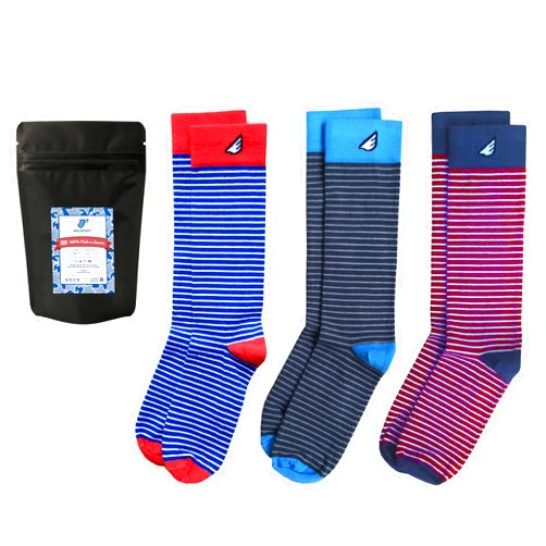 Boldfoot Socks Premium Quality Colorful Dress Socks - American Made - 3-pack, Underdog 2 - Medium