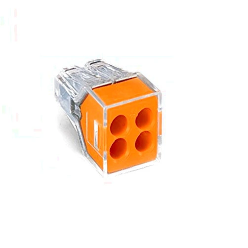 Faittd Wago 773-104PW05-0400 Wire Connector 600V Clear 4 Conductor 400 / Box