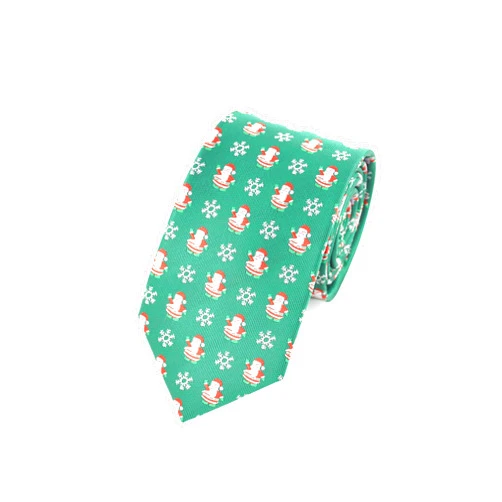 Zemmys Men's Holiday Christmas Dancing Santa Snow Flakes Novelty Necktie 2.75