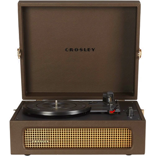 Crosley CR8017B-CO Voyager Vintage Portable Vinyl Record Player Turntable with Bluetooth in/Out and Built-in Speakers, Cocoa