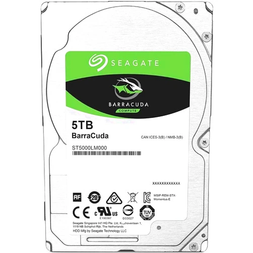 Seagate BarraCuda 5TB Internal Hard Drive HDD – 2.5 Inch SATA 6Gb/s 5400 RPM 128MB Cache for Computer Desktop PC (ST5000LM000)