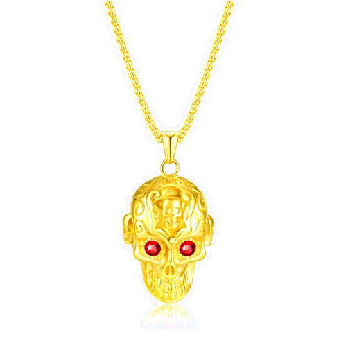 Temoto Pirate Necklace Skull Necklace for Men Stainless Steel Necklace Skull Jewelry for Men Gothic Necklaces Pirate Skeleton Halloween Gifts for Man Boys Headphone (Silver) (golden)