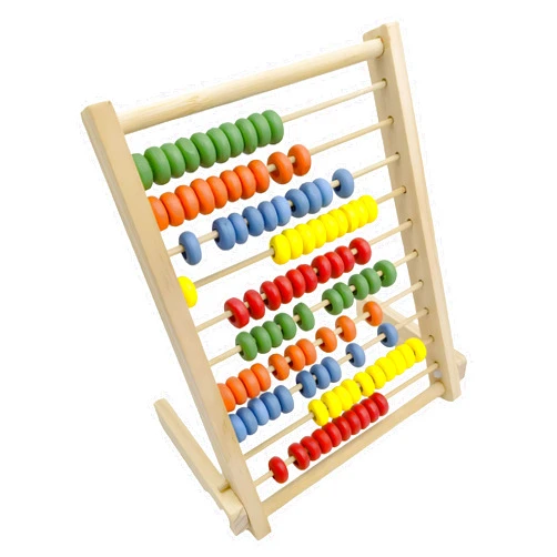MAGIKON Wooden Counting Number Frame, 10 Rows Abacus for Learning Math (8-Inch)