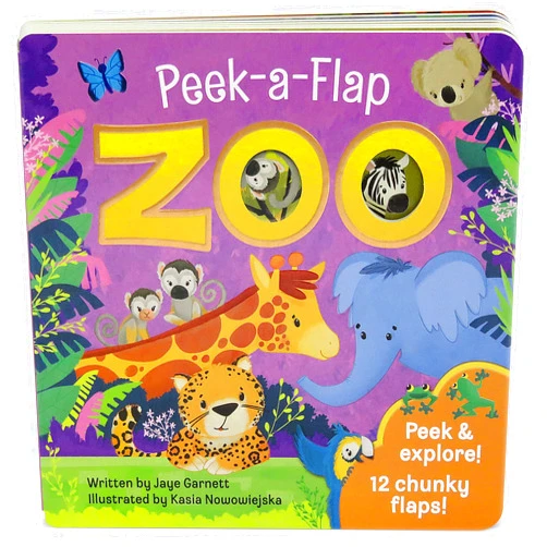 Jaye Garnett,Cottage Door Press,Kasia Nowowiejska Zoo: Peek-a-Flap Board Book