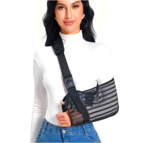 Ledhlth Arm Sling for Shoulder Elbow Waist Injury, Medical Shoulder Immobilizer with Removable Padded Strap, Breathable Arm Support Sling for Men Women, Mesh Brace for Torn Rotator Cuff