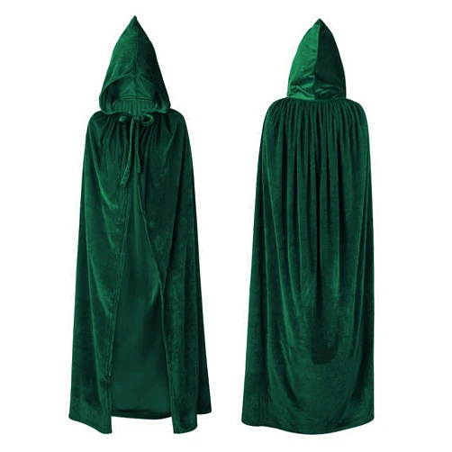 American Trends Unisex Hooded Robe Cloak Adults’ Velvet Lightweight Overcoat Cloak for Halloween Cosplay Costumes