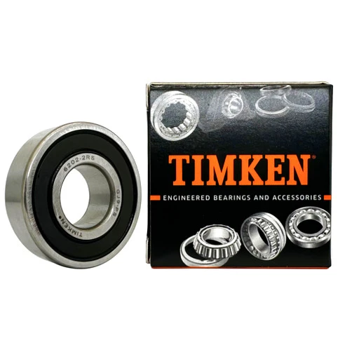 TIMKEN 2PACK TIMKEN 6202-2RS Double Rubber Seal Bearings 15x35x11mm, Pre-Lubricated and Stable Performance and Cost Effective, Deep Groove Ball Bearings.