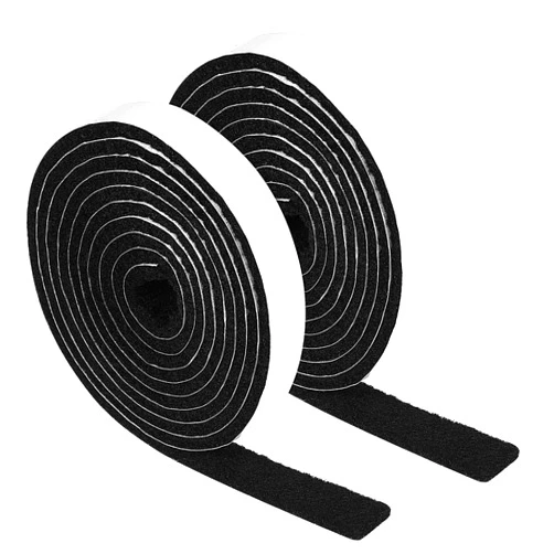 COMNICO 2 Rolls Felt Strip with Adhesive Backing, Non Slip Cuttable Felt Tape Self Adhesive Furniture Pads for Protecting Furniture Surfaces Hardwood Floor Chair Wall (1/2 x 60 Inches, Black)