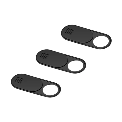 Vliigts Ultra-Thin Camera Cover Slide for Tesla Model 3 / Y Interior Cabin Camera Laptop PC Front-Facing Webcam Sticker Blocker Protect Your Privacy (Black - 3 Pack)