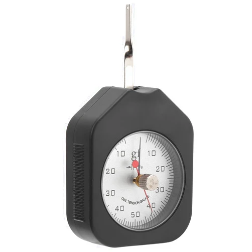 Mxzzand Dial Tension Gauge Tension Meter Gauge Gram Tension Meter Double Needle Switch Measuring Dynamometer 50g for Testing