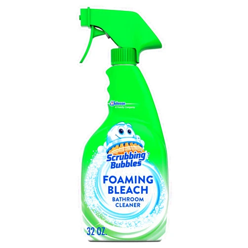 Scrubbing Bubbles Foaming Bleach Bathroom and Shower Cleaner Disinfectant Spray, Helps Erase Mold & Mildew, 32oz