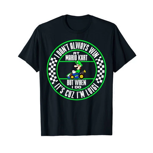 Mario Kart Nintendo Mario Kart Winning As Luigi Graphic T-Shirt T-Shirt