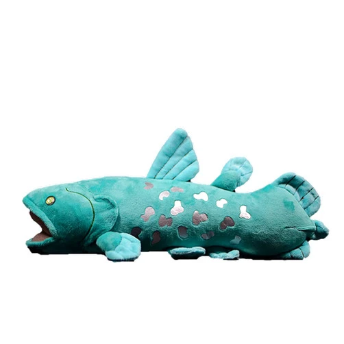 Tiny Heart Simulation Coelacanth Plush Toys, 14.96inch Soft Coelacanth Fish Stuffed Animal Plush Toys Christmas Boys Girls Gift Decoration